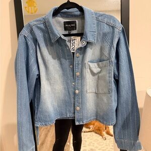 Denim Jacket with Studded Details